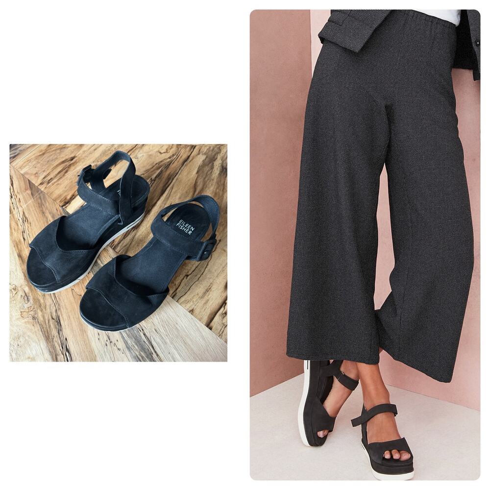 EILEEN FISHER Beck Sport Sandals in Black